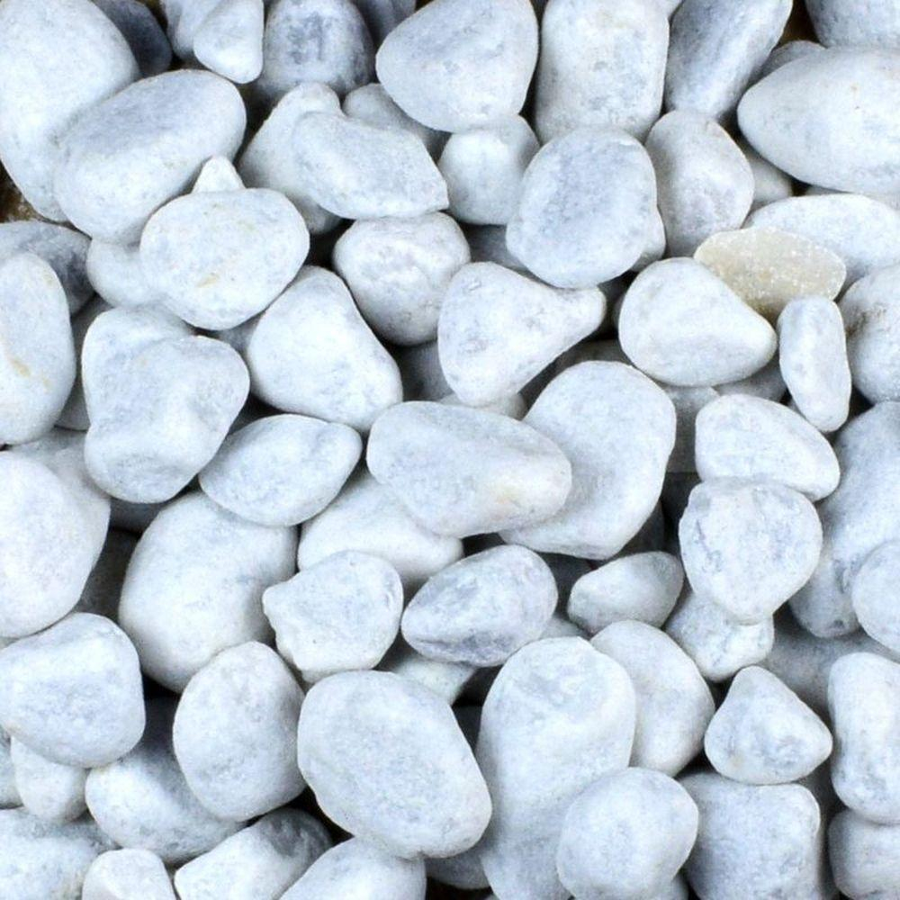 Carrara Kies 25-40 mm 20 kg Sack Splitt Marmor weiß Gabionenfüllung Gabione 