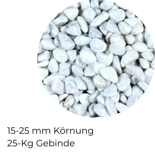 Marmorkies weiß 25-40 mm 25 Kg