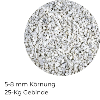 Marmorsplitt weiß 5-8 mm 25 Kg