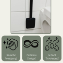 Toilettenbürste schwarz Silikon