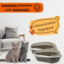 Katzentoilette Katzen Ecktoilette XXL Doppelpack
