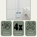 4x Toilettenbürste weiß