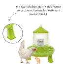 Futterautomat Hühner mit Füße grün